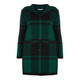 LUISA VIOLA GREEN CHECK HOODED COAT