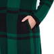 LUISA VIOLA GREEN CHECK HOODED COAT