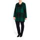 LUISA VIOLA GREEN CHECK HOODED COAT