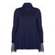 LUISA VIOLA KNITTED TUNIC WITH LACE INSERTS