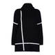 LUISA VIOLA KNITTED TUNIC BLACK WITH WHITE PIPING