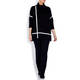 LUISA VIOLA KNITTED TUNIC BLACK WITH WHITE PIPING