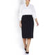 LUISA VIOLA PENCIL SKIRT WITH LACE TRIM