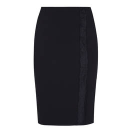 LUISA VIOLA PENCIL SKIRT WITH LACE TRIM - Plus Size Collection
