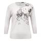 LUISA VIOLA DOVE GREY SWEATER WITH ROSE MOTIF