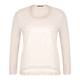 LUISA VIOLA SHELL PINK LACE FRONT SWEATER WITH ANGORA