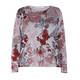 LUISA VIOLA FLORAL PRINT SWEATER DIAMANTE APPLIQUE