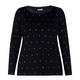LUISA VIOLA DIAMANTE EMBELLISHED SWEATER BLACK