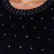 LUISA VIOLA DIAMANTE EMBELLISHED SWEATER BLACK