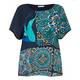LUISA VIOLA STRETCH JERSEY TOP NAVY