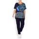 LUISA VIOLA STRETCH JERSEY TOP NAVY