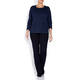 LUISA VIOLA STRETCH JERSEY LUREX TOP BLUETTE