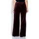 LUISA VIOLA PULL-ON FLUID VELVET TROUSERS BURGUNDY