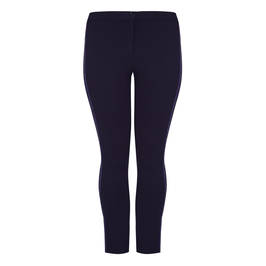 LUISA VIOLA PUNTO MILANO TROUSER WITH SEQUIN DETAIL NAVY - Plus Size Collection