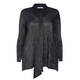 LUISA VIOLA SPARKLY PLEATED TUNIC BLACK