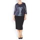 LUISA VIOLA SEQUIN FRONT TOP BLUE