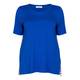 LUISA VIOLA CHINA BLUE JERSEY TOP WITH PRINT BACK PANEL