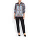 LUISA VIOLA SCARF PRINT SHIRT BLUE