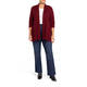 Luisa Viola Edge-to-Edge Cardigan Wine