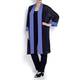 Luisa Viola long navy chiffon COAT