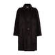 LUISA VIOLA BLACK FAUX-FUR COAT 