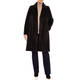 LUISA VIOLA BLACK FAUX-FUR COAT 