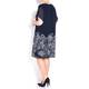 LUISA VIOLA NAVY FLORAL PRINT CHIFFON DRESS