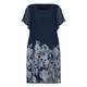 LUISA VIOLA NAVY FLORAL PRINT CHIFFON DRESS