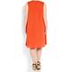 LUISA VIOLA orange beaded neckline DRESS