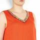 LUISA VIOLA orange beaded neckline DRESS