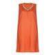 LUISA VIOLA orange beaded neckline DRESS