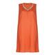 LUISA VIOLA orange beaded neckline DRESS