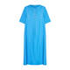 Luisa Viola Embroidered Flax Linen Dress Sky Blue