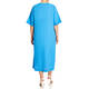 Luisa Viola Embroidered Flax Linen Dress Sky Blue