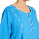 Luisa Viola Embroidered Flax Linen Dress Sky Blue