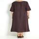 Luisa Viola aubergine linen DRESS