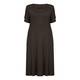 LUISA VIOLA chocolate brown jersey DRESS