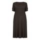 LUISA VIOLA chocolate brown jersey DRESS