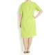 LUISA VIOLA lime green linen DRESS