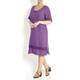 LUISA VIOLA plum linen DRESS