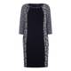 LUISA VIOLA MONOCHROME CONTRAST PANEL DRESS