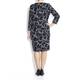 LUISA VIOLA abstract houndstooth print stretch DRESS