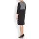 LUISA VIOLA charcoal textured colourblock DRESS