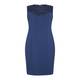 LUISA VIOLA NAVY EMBELLISHED NECK DRESS+STOLE WITH OPTIONAL SLEEVES