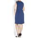 LUISA VIOLA NAVY EMBELLISHED NECK DRESS+STOLE WITH OPTIONAL SLEEVES