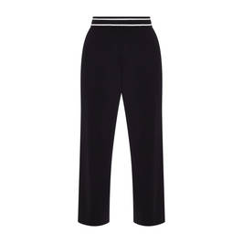 Luisa Viola Black Knitted Trousers  - Plus Size Collection