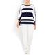 LUISA VIOLA NAVY AND WHITE STRIPE KNITTED TUNIC