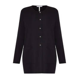 Luisa Viola Black Knitted Cardigan - Plus Size Collection