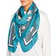 Luisa Viola Print Scarf Turquoise 