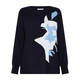Luisa Viola Intarsia Knitted Sweater Blue
